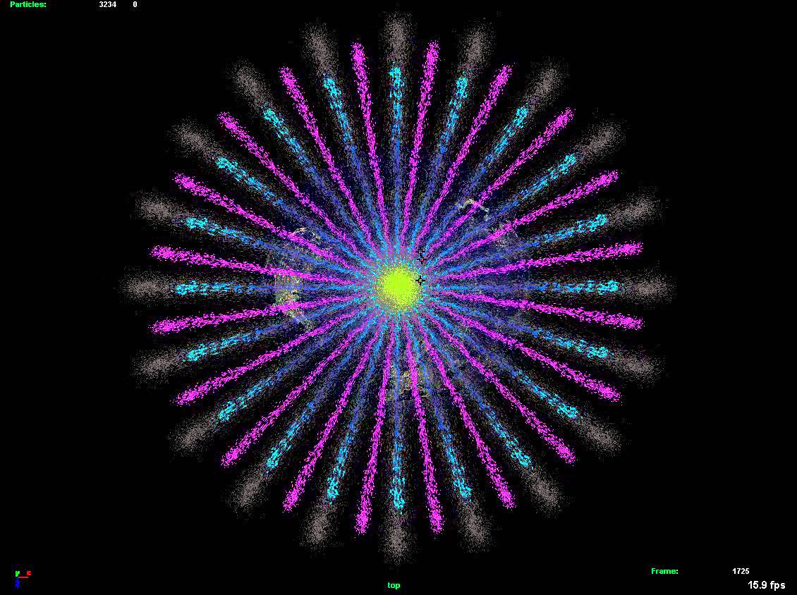эфир - свободная энергия 3D phisical simulation- top view1 / ENERGY